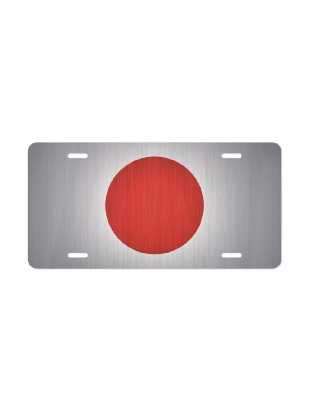 Japanese Flag Vanity Plate | Metal License Plate, Red Sun Design